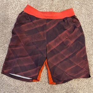 lululemon athletica orange and Black - The short